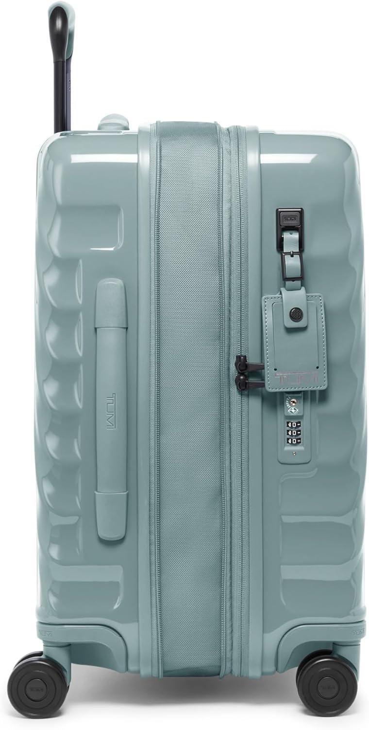 imageTUMI 19 Degree International Expandable 4 Wheeled CarryOn Hard Shell Suitcase 218 X 140 X 90 Matte Black TextureTHYME