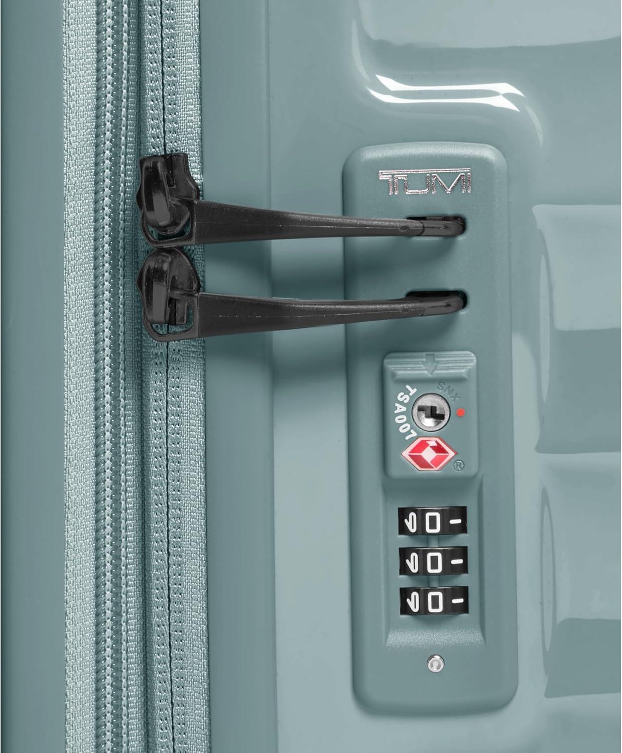 imageTUMI 19 Degree International Expandable 4 Wheeled CarryOn Hard Shell Suitcase 218 X 140 X 90 Matte Black TextureTHYME