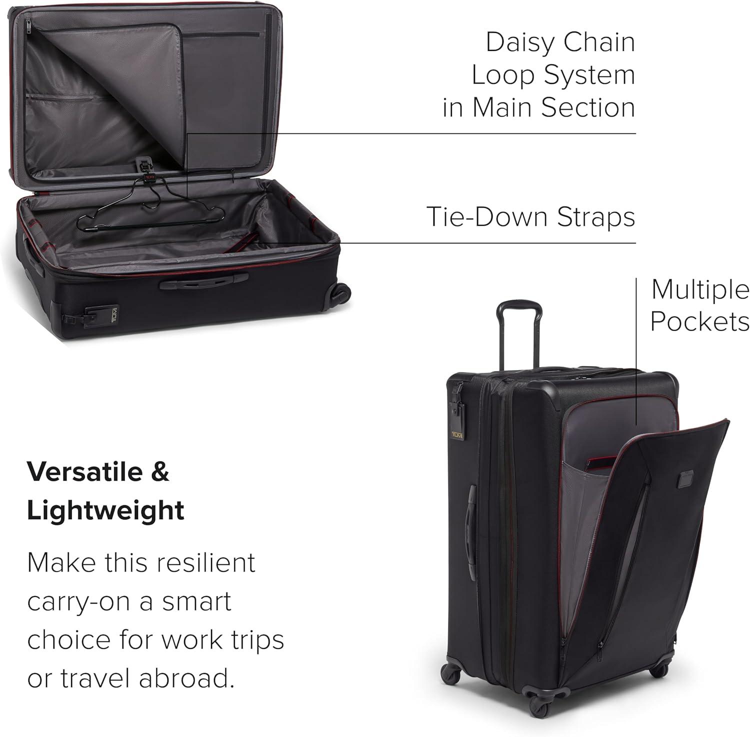 imageTUMI Aerotour 4 Wheel Expandable Luggage Mens and Womens Lightweight Business and Leisure Travel Suitcase 2175 Continental Expandable CarryOn BlackBlack