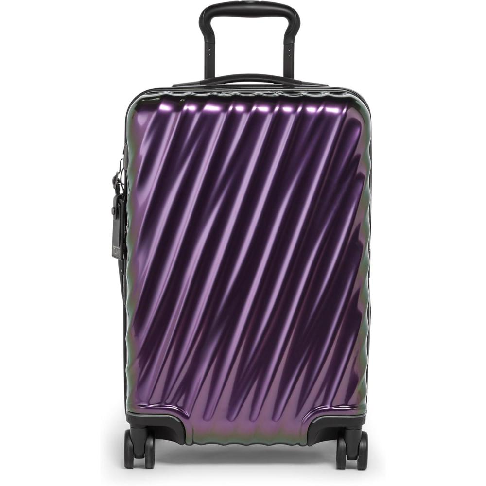imageTUMI  19 Degree International Expandable 4 Wheeled CarryOn  Hard Shell Suitcase  218 X 140 X 90  Matte Black TextureIridescent Dusk