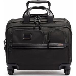 TUMI – Alpha Deluxe 4 Wheeled Laptop Case Brief – Laptop Bag with Wheels – Travel Briefcase with Expandable Design(Black)