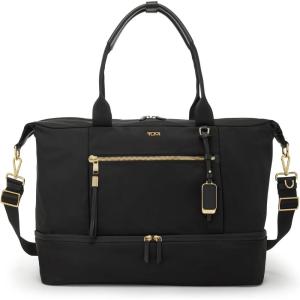 TUMI Womens Contine Weekender(Black & Gold Hardware)