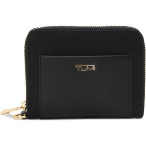 Tumi Womens Bifold Zip Around Black/Gold One Size(Black/Gold)