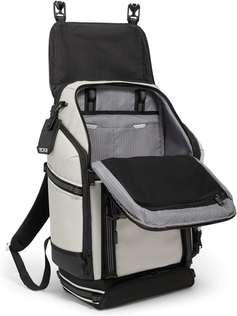 imageTUMI Alpha Bravo Expedition Flap Backpack Large Carry On Backpack 210 X 125 X 75 Fits up to 17 Laptop BlackChalk Glow in the Dark