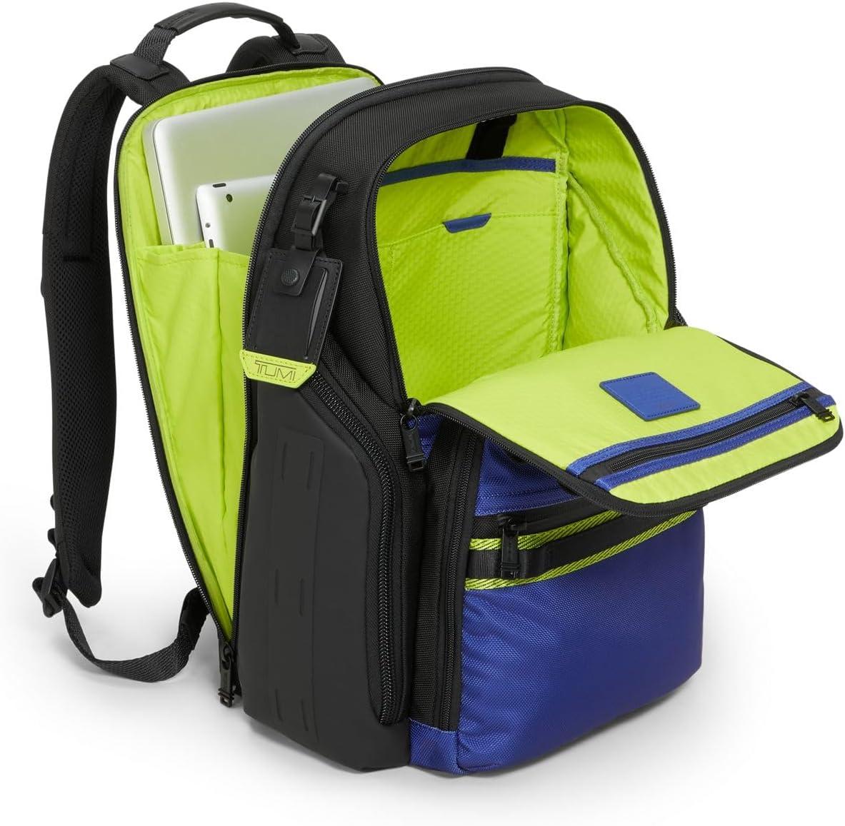 imageTUMI Alpha Bravo Search Backpack Laptop Backpack for Men amp Women Backpack for Work amp Travel 170 X 140 X 83 Black LeatherRoyal Blue Ombre