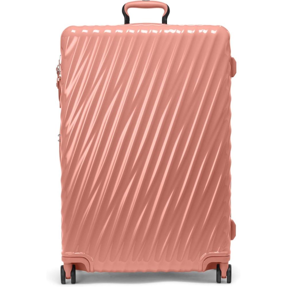 imageTUMI  19 Degree Extended Trip Expandable 4 Wheel Packing Case  Durable Hard Shell Zipper Expansion Checked Bag  Suitcase  NavyPINK CLAY