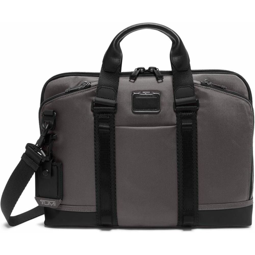 imageTUMI  Alpha Bravo Academy Brief  Compact Laptop Briefcase  Travel Laptop Bag  118 X 155 X 20  For 15 LaptopCharcoal