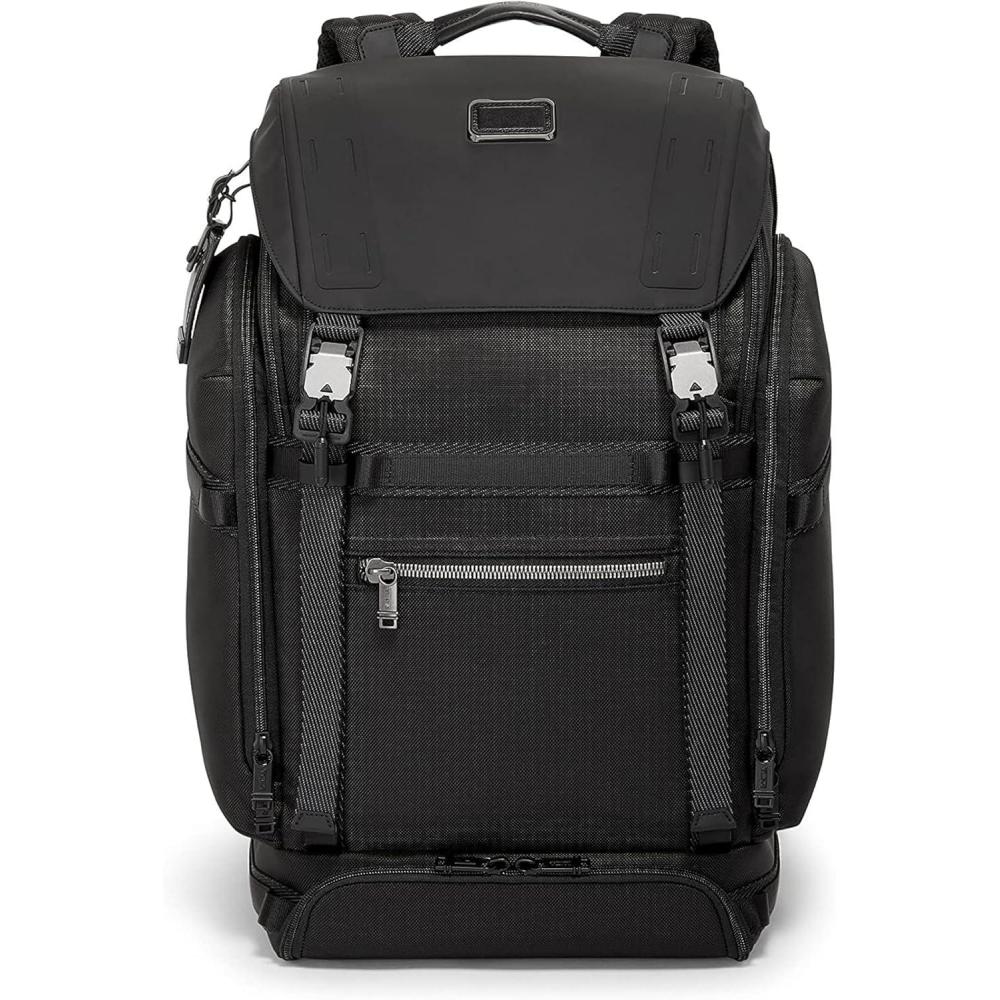 imageTUMI  Alpha Bravo Expedition Flap Backpack  Large Carry On Backpack  210 X 125 X 75  Fits up to 17 Laptop  BlackBlack