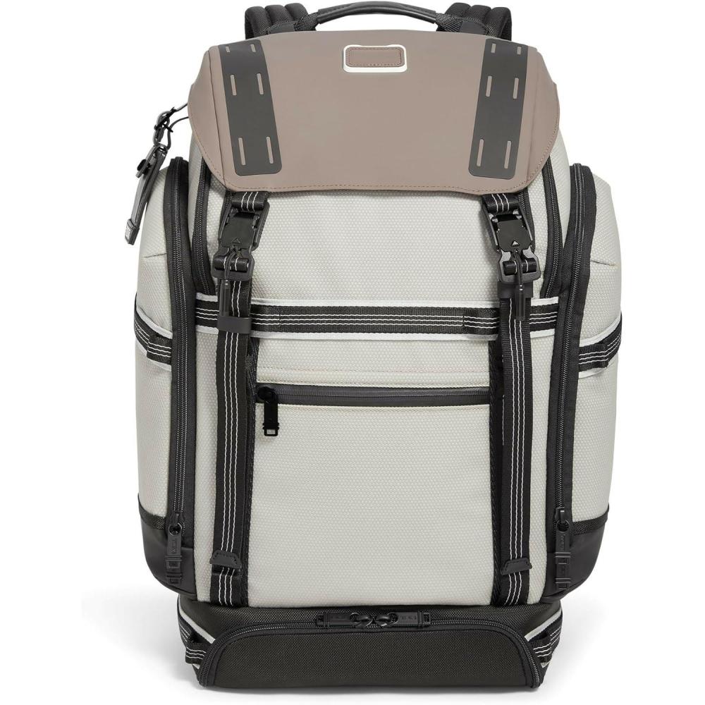 imageTUMI Alpha Bravo Expedition Flap Backpack Large Carry On Backpack 210 X 125 X 75 Fits up to 17 Laptop BlackChalk Glow in the Dark