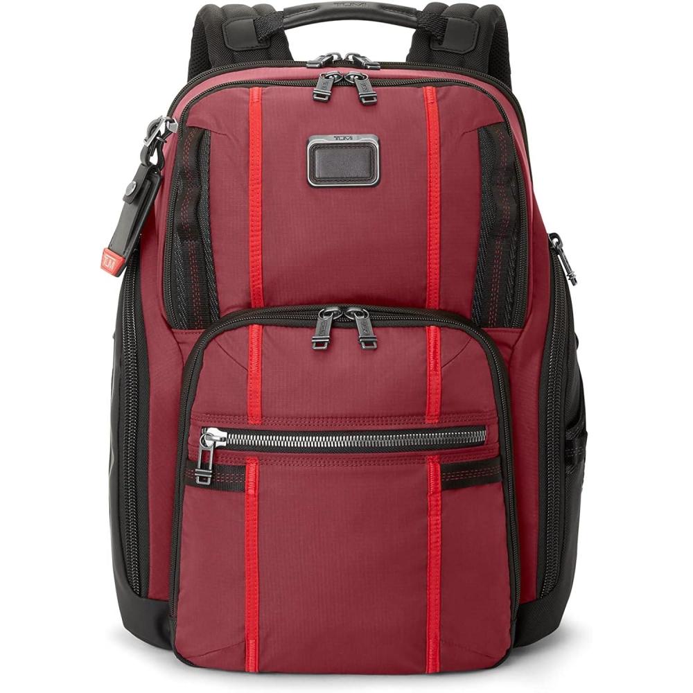 imageTUMI  Alpha Bravo Search Backpack  Laptop Backpack for Men amp Women  Backpack for Work amp Travel  170 X 140 X 83  Black LeatherRed