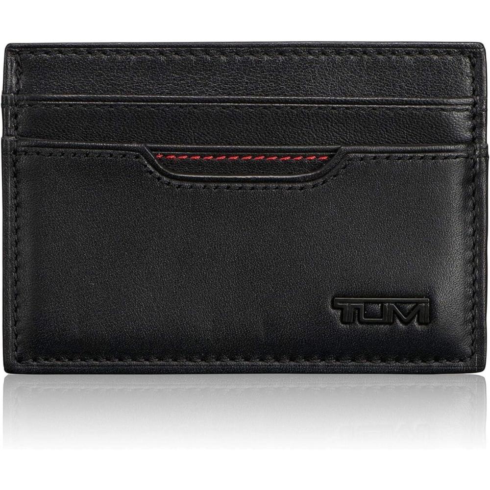 imageTUMI Delta Slim Card Case Mens Leather Wallet for Everyday amp Travel BlackBlack