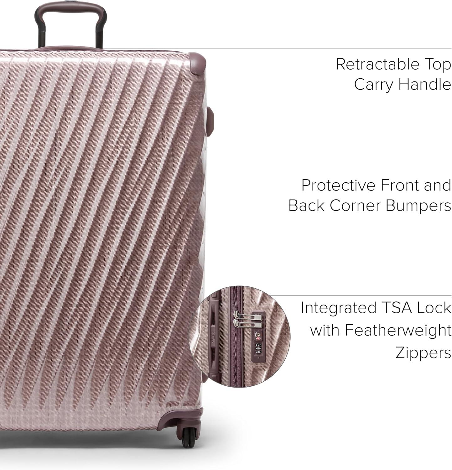 imageTUMI 19 Degree Lite 4 Wheel Luggage Lightweight and Highly Durable Modern Contour Hard Shell Mens and Womens Suitcase 30 Extended Trip Packing Case Washed YellowBlush