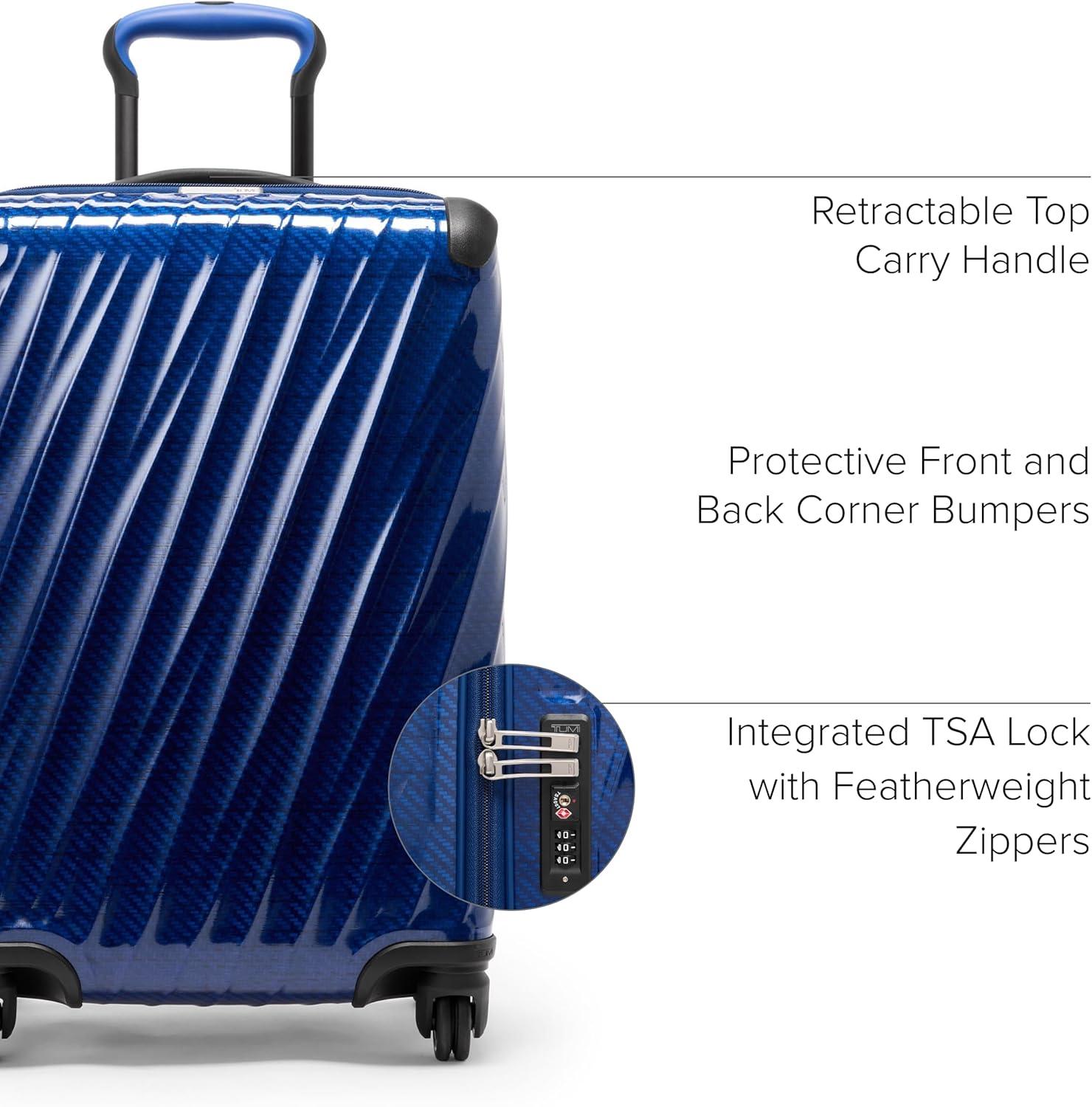 imageTUMI 19 Degree Lite 4 Wheel Luggage Lightweight and Highly Durable Modern Contour Hard Shell Mens and Womens Suitcase 30 Extended Trip Packing Case Washed YellowCobalt