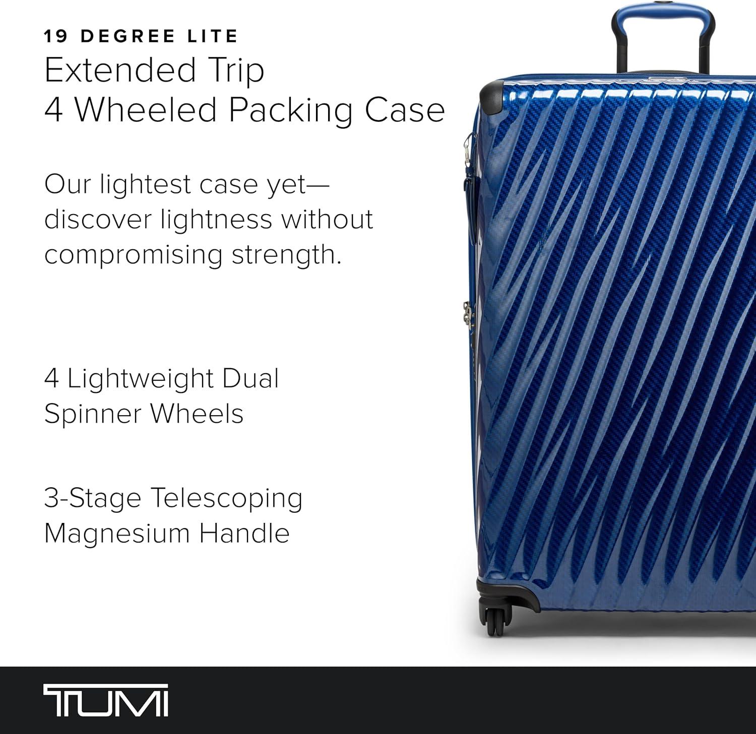 imageTUMI 19 Degree Lite 4 Wheel Luggage Lightweight and Highly Durable Modern Contour Hard Shell Mens and Womens Suitcase 30 Extended Trip Packing Case Washed YellowCobalt