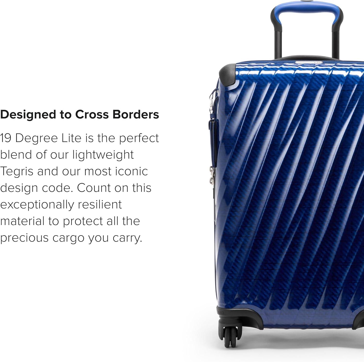 imageTUMI 19 Degree Lite 4 Wheel Luggage Lightweight and Highly Durable Modern Contour Hard Shell Mens and Womens Suitcase 30 Extended Trip Packing Case Washed YellowCobalt