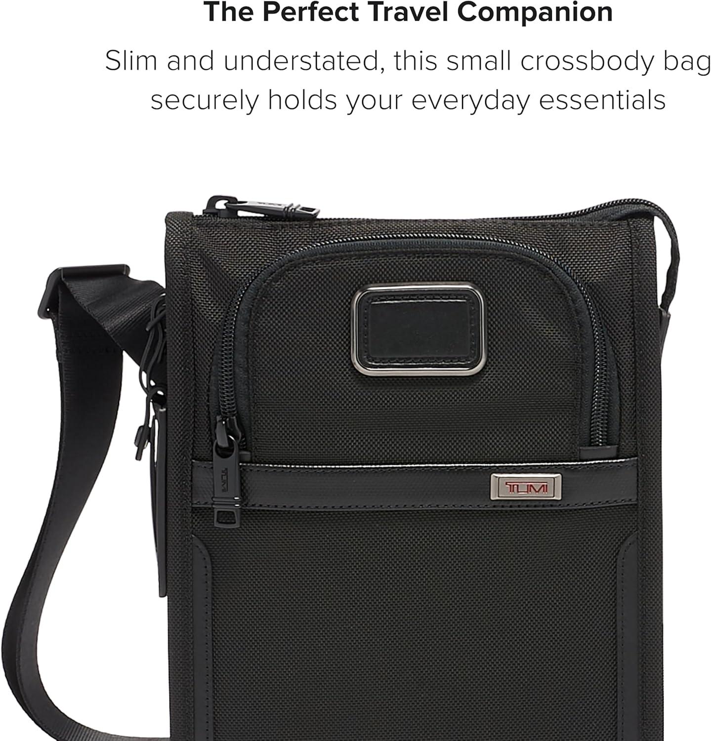 imageTUMI Alpha Pocket Bag Small Travel Crossbody Bag Shoulder Bag for Men amp WomenBlack 1
