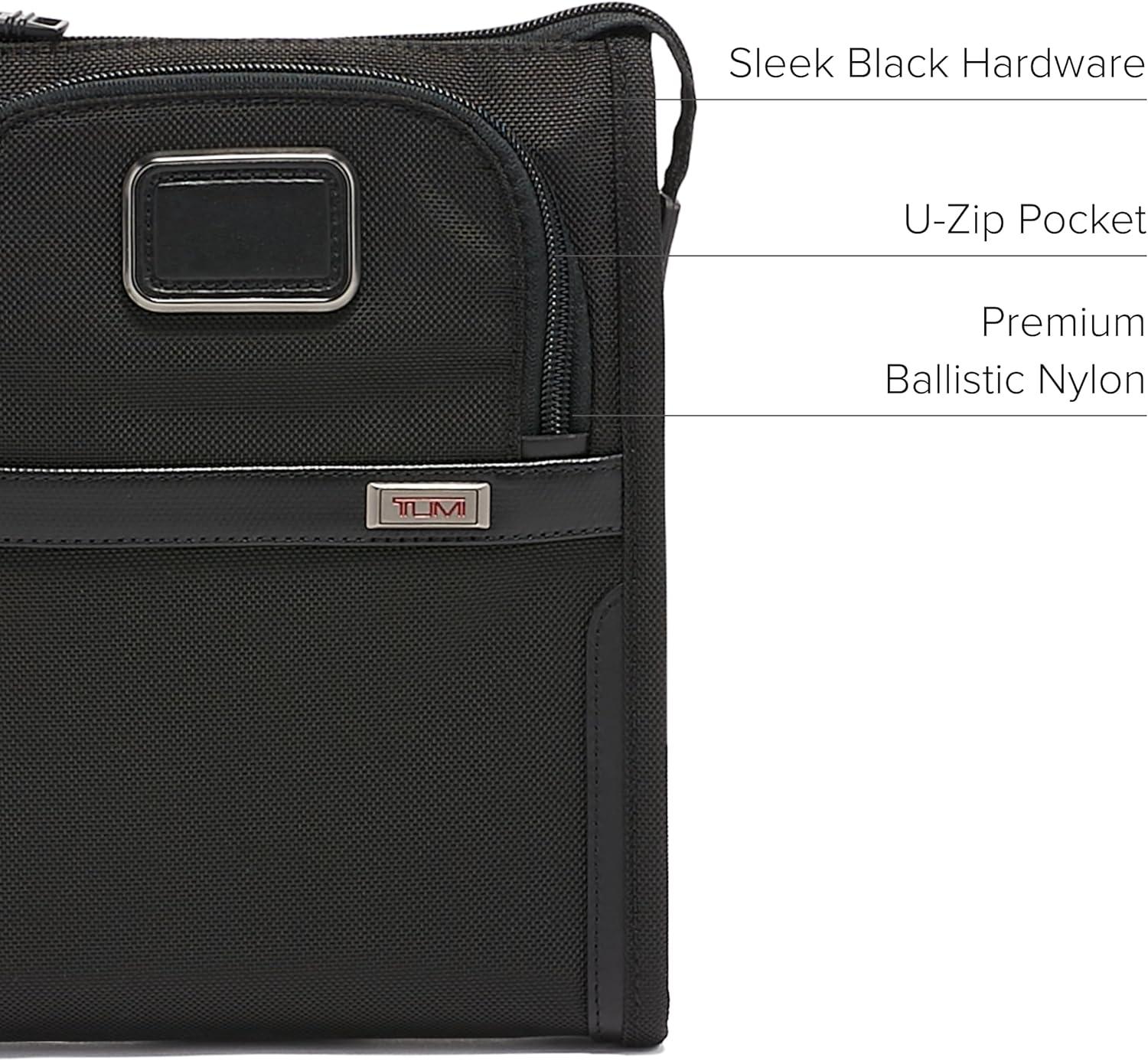 imageTUMI Alpha Pocket Bag Small Travel Crossbody Bag Shoulder Bag for Men amp WomenBlack 1