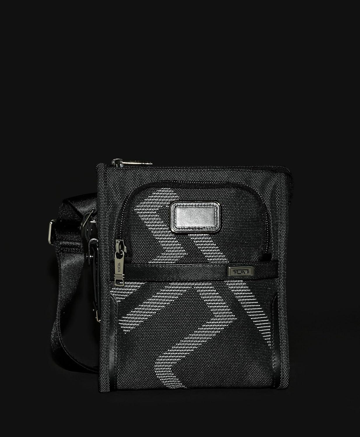 imageTUMI Alpha Pocket Bag Small Travel Crossbody Bag Shoulder Bag for Men amp WomenReflective Tumi Jacquard