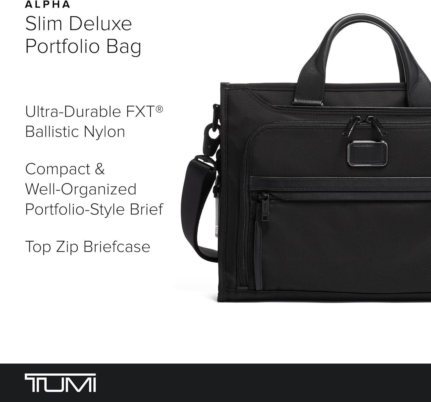imageTumi 02603110 Mens Slim Deluxe Portfolio Official Product Navy navy One SizeBlack