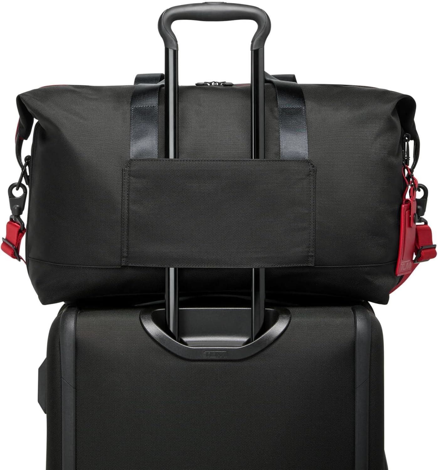 imageTumi Mens Double Expansion Satchel BlackRed One Size
