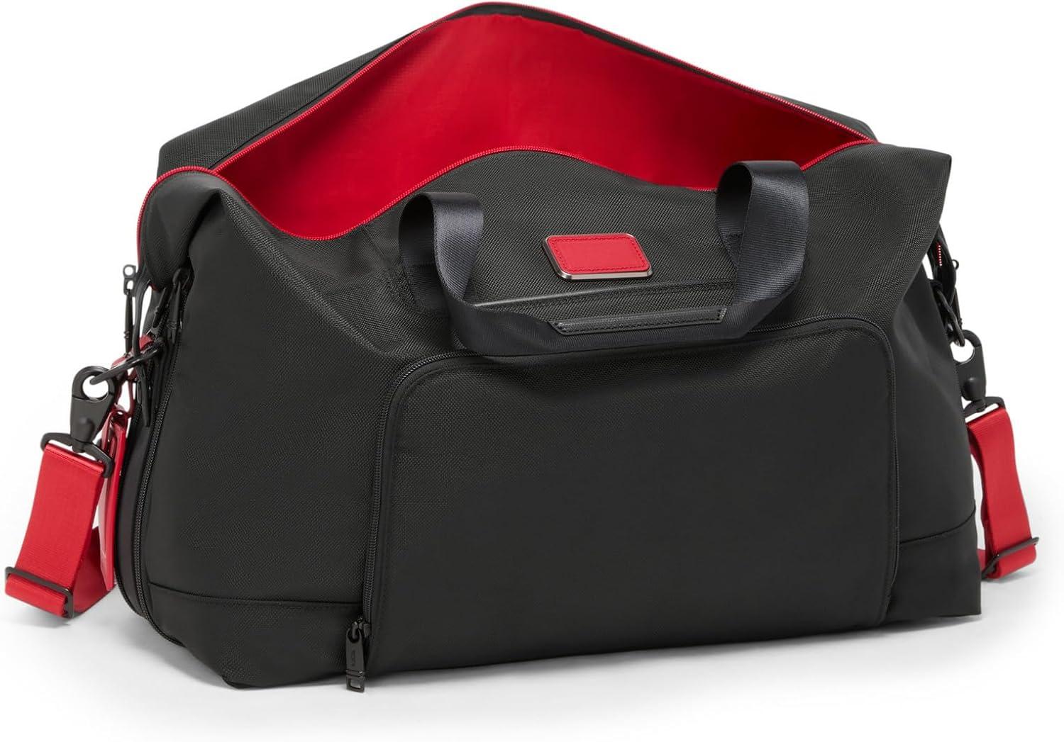 imageTumi Mens Double Expansion Satchel BlackRed One Size