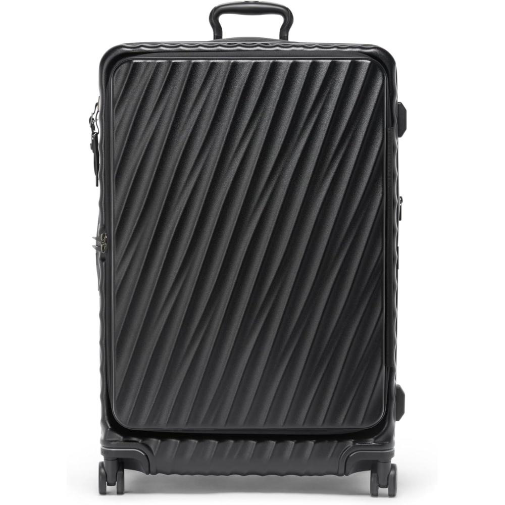 imageTUMI  19 Degree Front Access  4 Wheeled Expandable Checked Suitcase  Black Texture