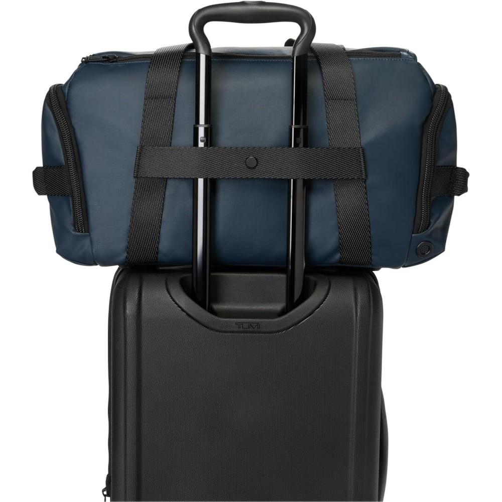 imageTUMI  Alpha Bravo Mason Duffel  Mens Weekender Gym and Overnight Travel Bag  Fits Up To 15 Laptop  110 X 195 X 103  Navy Coated CanvasNavy Coated Canvas