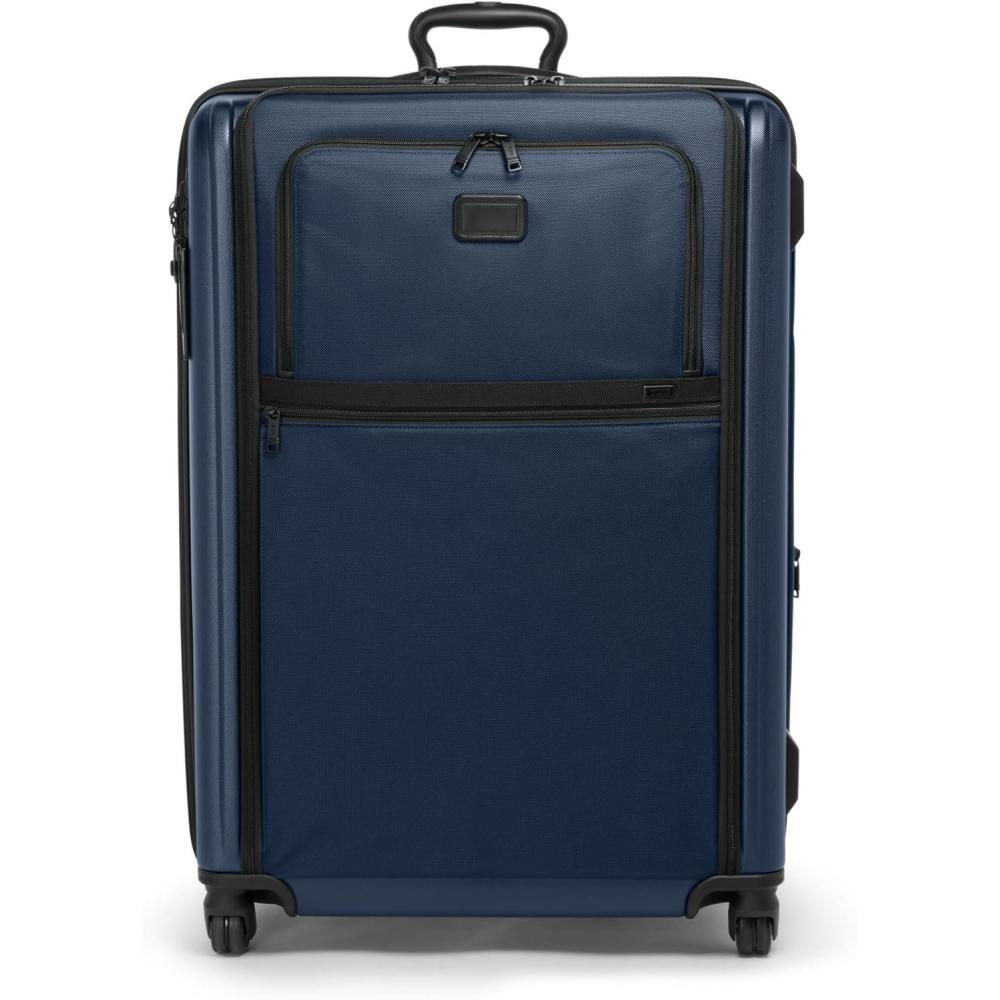 imageTUMI Alpha Extended Trip Expandable 4Wheeled Packing Case Hybrid Softside and Hardside Checked Bag BlackNAVY