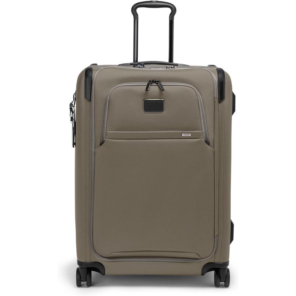 imageTUMI  Alpha Medium Dual Access Expandable 4Wheeled Checked Luggage  Zipper Expansion Durable Ballistic Nylon Medium Capacity Suitcase with TSA Lock  Navy BlueGrey Alloy