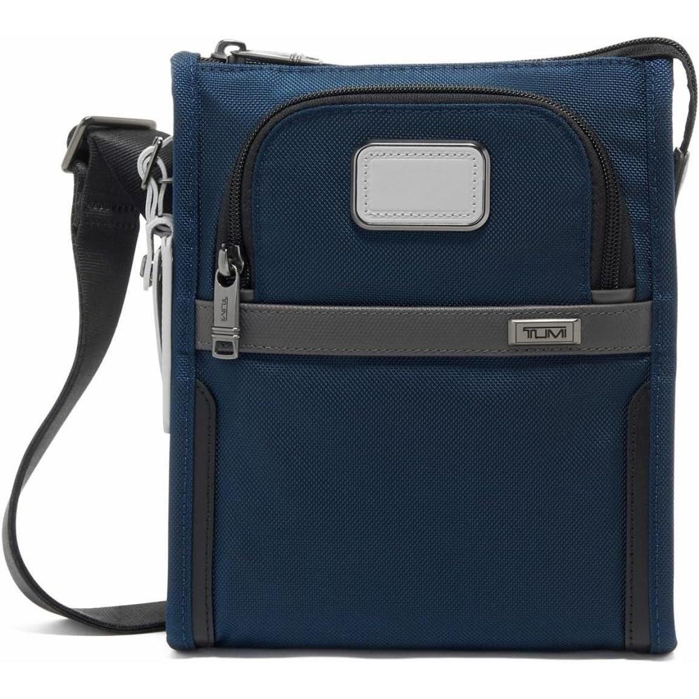 imageTUMI Alpha Pocket Bag Small Travel Crossbody Bag Shoulder Bag for Men amp WomenNavyGrey