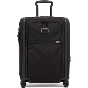 TUMI – Alpha Large Dual Access Expandable 4-Wheeled Carry-On Luggage – Zipper Expansion, Nylon Lightweight Suitcase- TSA Lock(Dark Black)