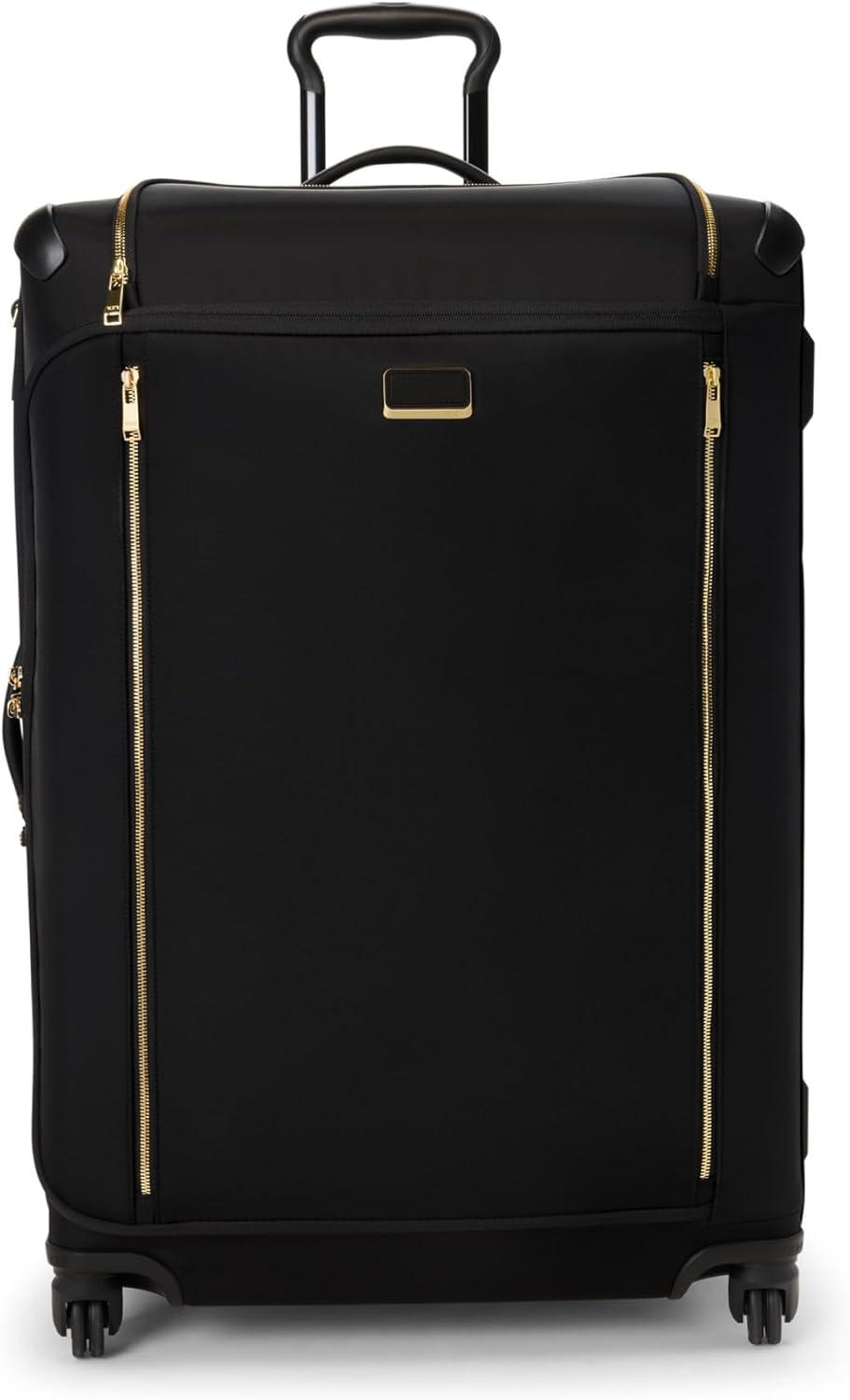 imageTUMI Voyageur Leger 4 Wheeled Luggage Womens Lightweight and Spacious Sleek Silhouette Durable Premium Suitcase 29 Extended Trip Expandable Packing Case Black with Gold HardwareBLACKGOLD
