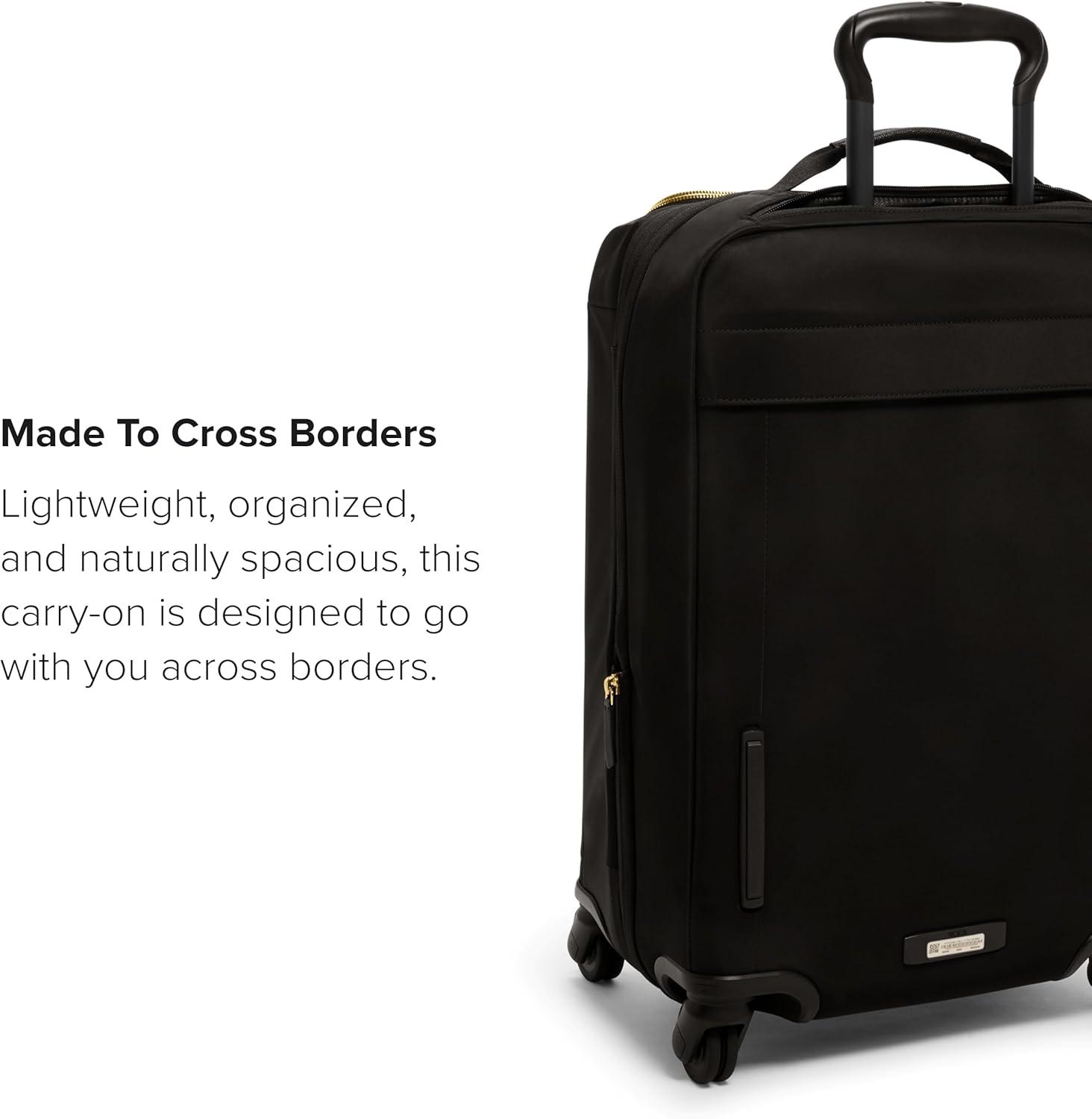 imageTUMI Voyageur Leger 4 Wheeled Luggage Womens Lightweight and Spacious Sleek Silhouette Durable Premium Suitcase 29 Extended Trip Expandable Packing Case Black with Gold HardwareBLACKGOLD