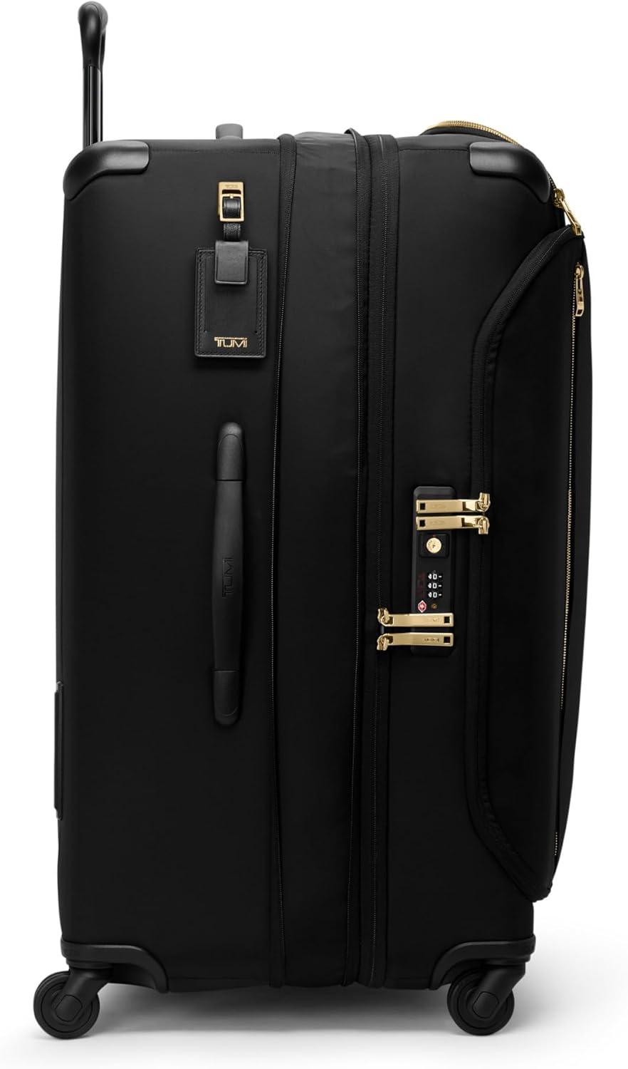 imageTUMI Voyageur Leger 4 Wheeled Luggage Womens Lightweight and Spacious Sleek Silhouette Durable Premium Suitcase 29 Extended Trip Expandable Packing Case Black with Gold HardwareBLACKGOLD
