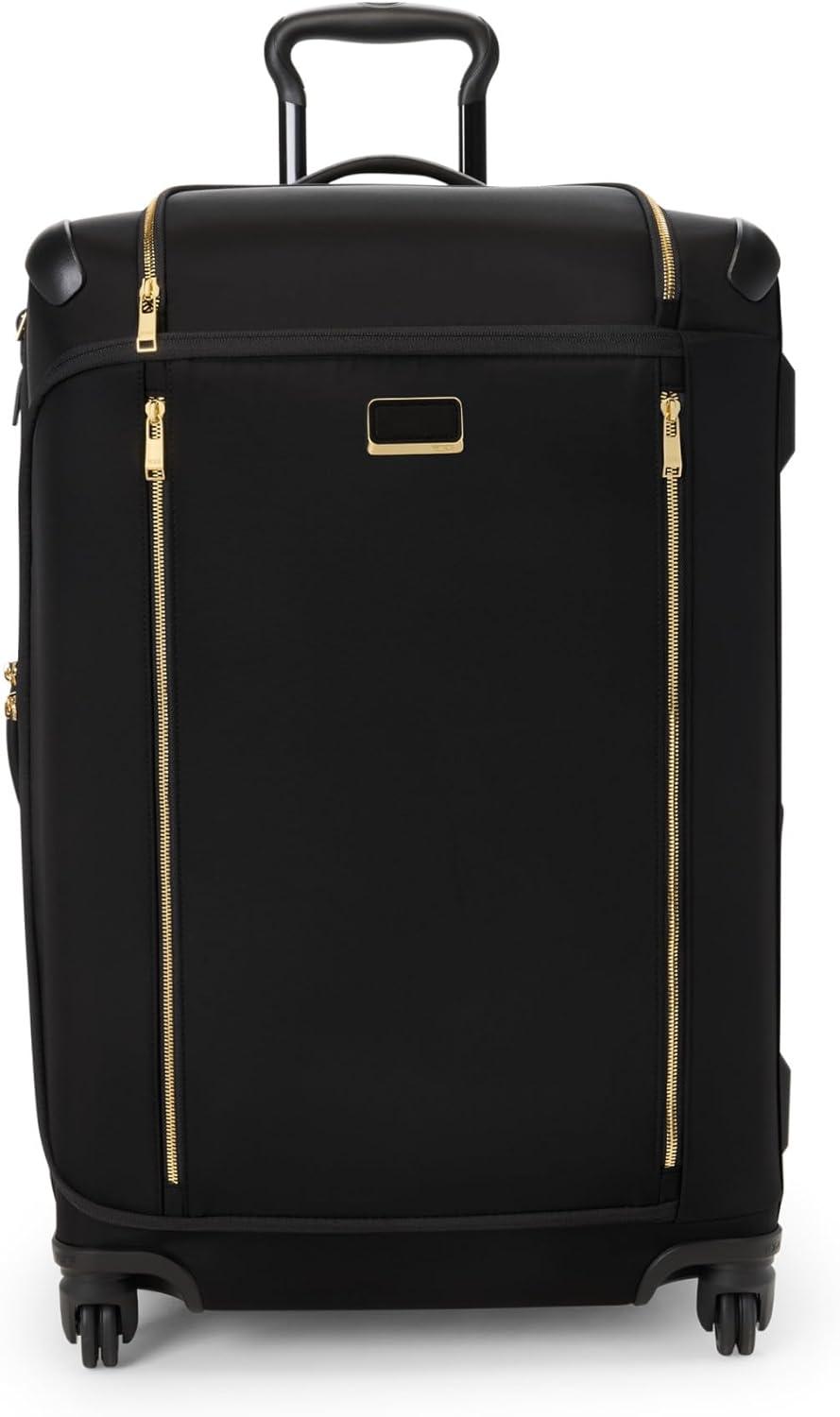 imageTUMI Voyageur Leger 4 Wheeled Luggage Womens Lightweight and Spacious Sleek Silhouette Durable Premium Suitcase 29 Extended Trip Expandable Packing Case Black with Gold HardwareBLACKGOLD