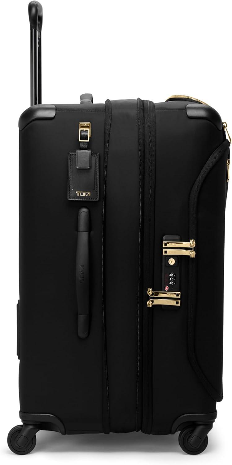 imageTUMI Voyageur Leger 4 Wheeled Luggage Womens Lightweight and Spacious Sleek Silhouette Durable Premium Suitcase 29 Extended Trip Expandable Packing Case Black with Gold HardwareBLACKGOLD