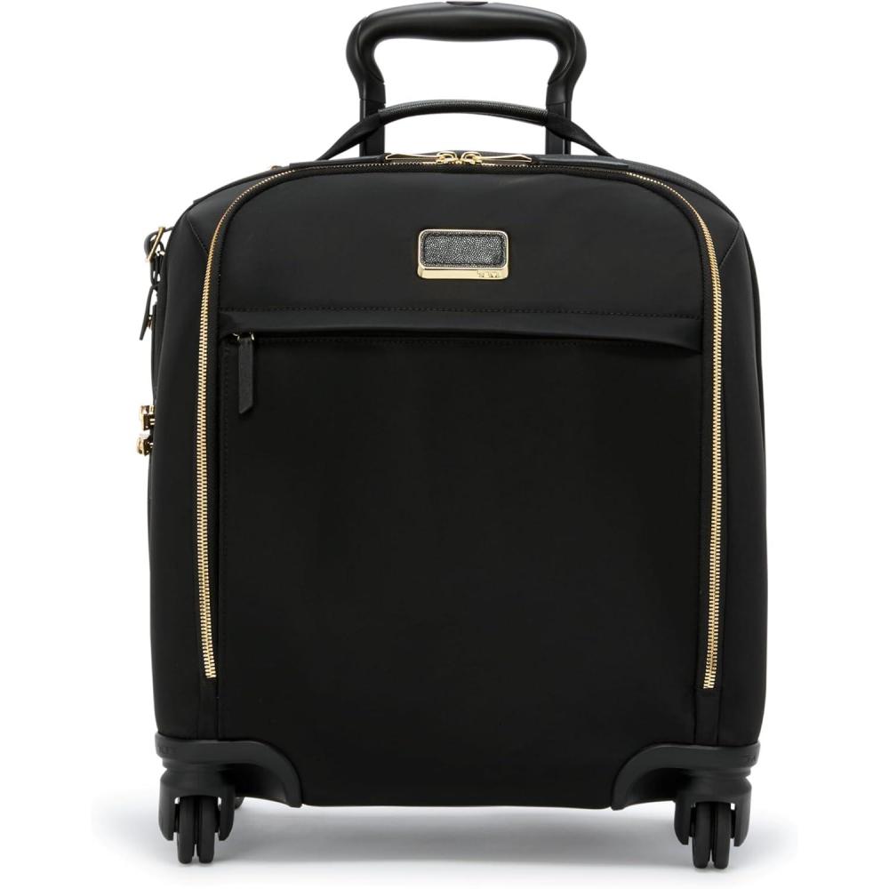 imageTUMI  Voyageur Leger 4 Wheeled Luggage  Womens Lightweight and Spacious Sleek Silhouette Durable Premium Suitcase  29 Extended Trip Expandable Packing Case Black with Gold HardwareBLACKGOLD