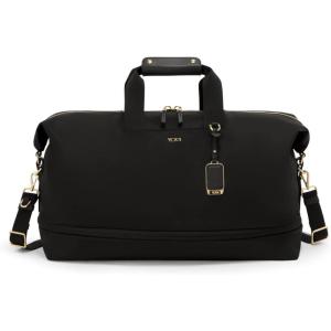 TUMI – Voyageur Rhys Expandable Duffel – Men’s and Women’s Weekender and Travel Bag – Black & Gold Hardware(BLACK/GOLD)