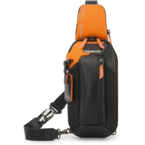 TUMI – McLaren Downforce Pro Sling – Gaming Crossbody Travel Bag with Customizable Patches – Luggage Tag & Abrasion Resistant(Black)