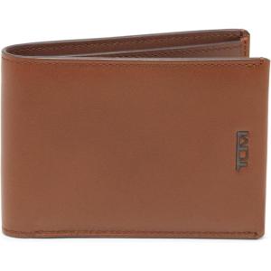 Tumi Mens Slim Single Billfold Black Embossed One Size(Cognac)