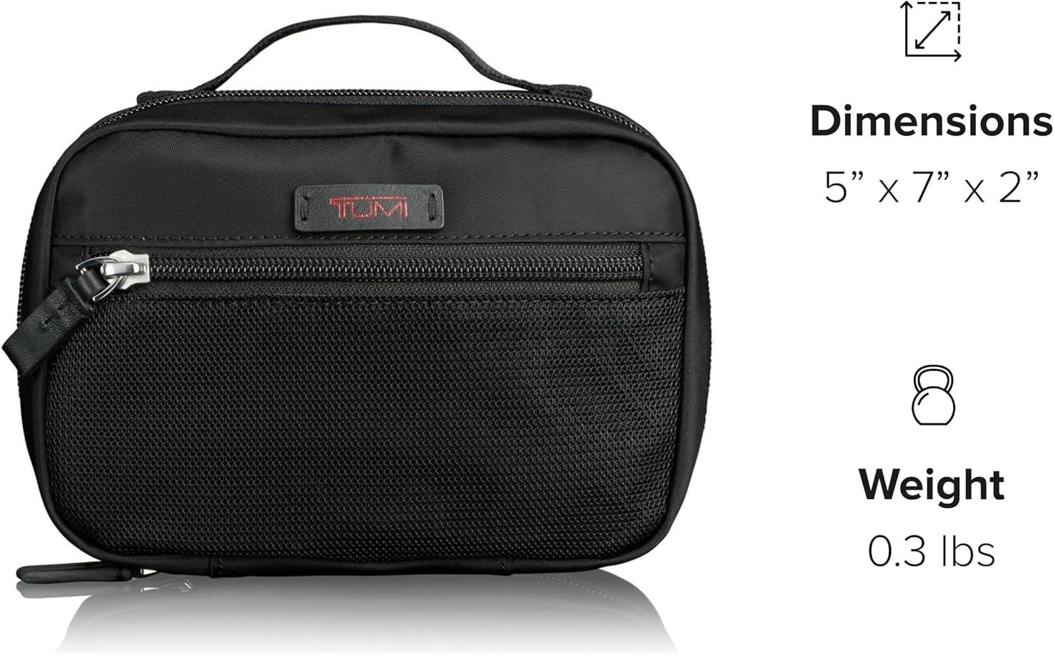 imageTUMI Travel Accessory Pouch Mens and Womens Case Organizer for Cords Electronics Cosmetics Large BlackSmall