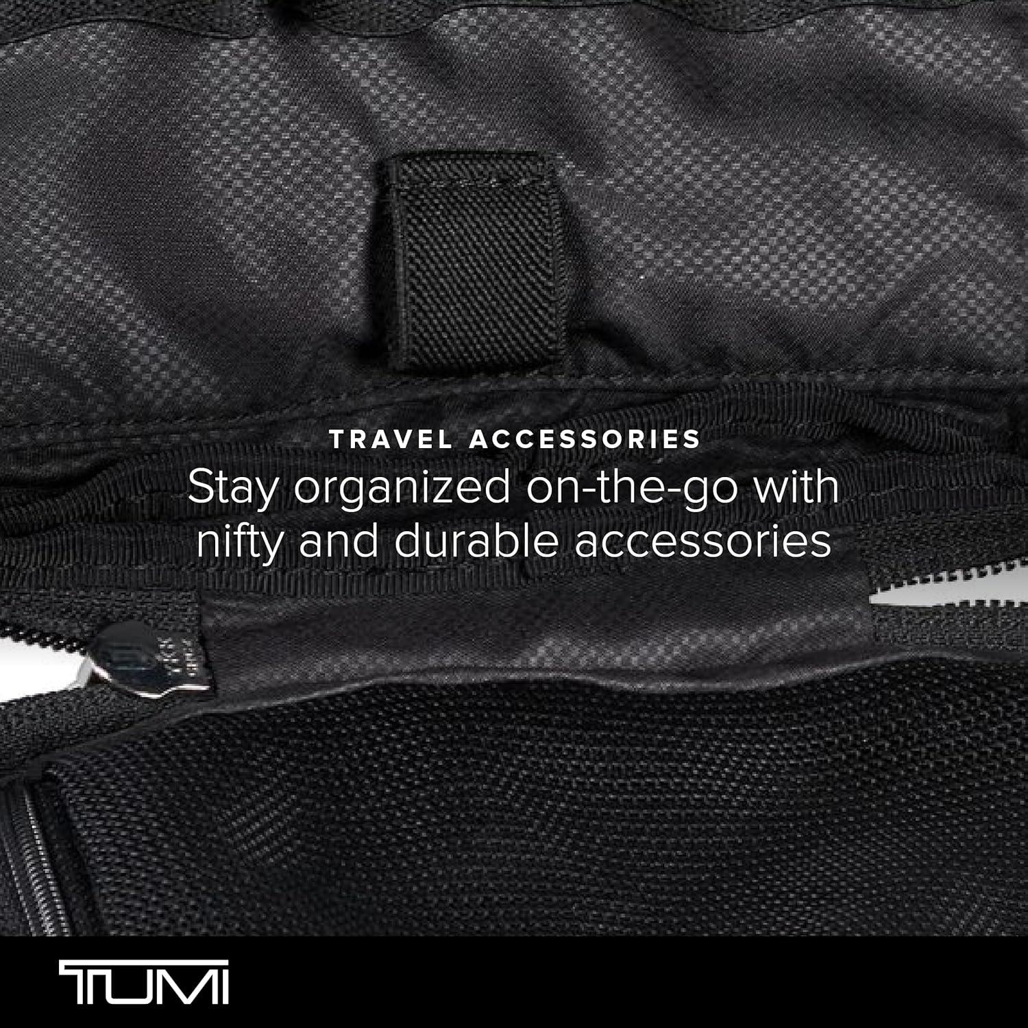 imageTUMI Travel Accessory Pouch Mens and Womens Case Organizer for Cords Electronics Cosmetics Large BlackSmall