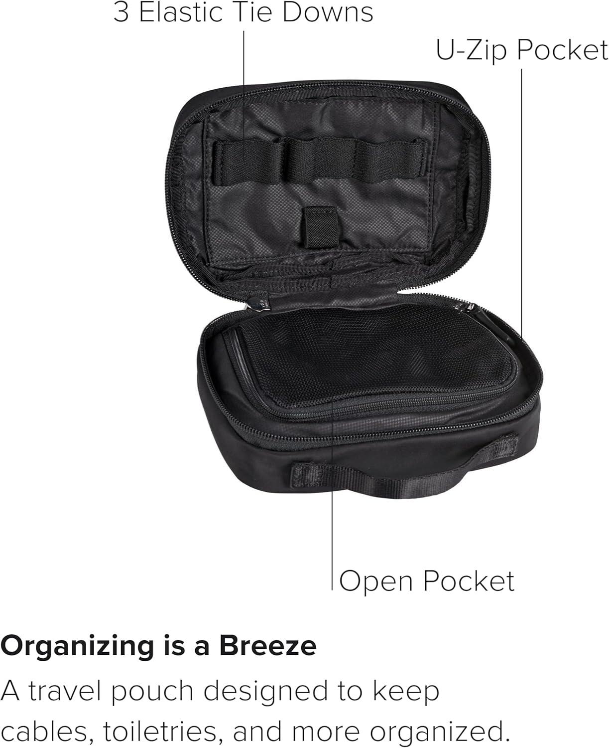 imageTUMI Travel Accessory Pouch Mens and Womens Case Organizer for Cords Electronics Cosmetics Large BlackSmall