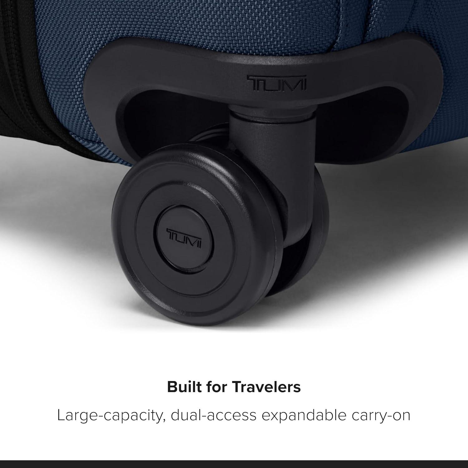 imageTUMI Alpha Dual Access 4Wheeled CarryOn Expandable Durable and Lightweight Luggage Navy