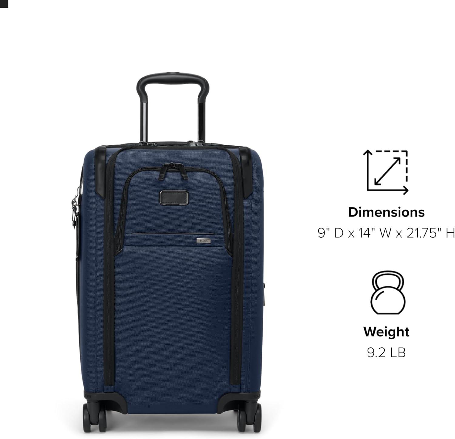 imageTUMI Alpha Dual Access 4Wheeled CarryOn Expandable Durable and Lightweight Luggage Navy