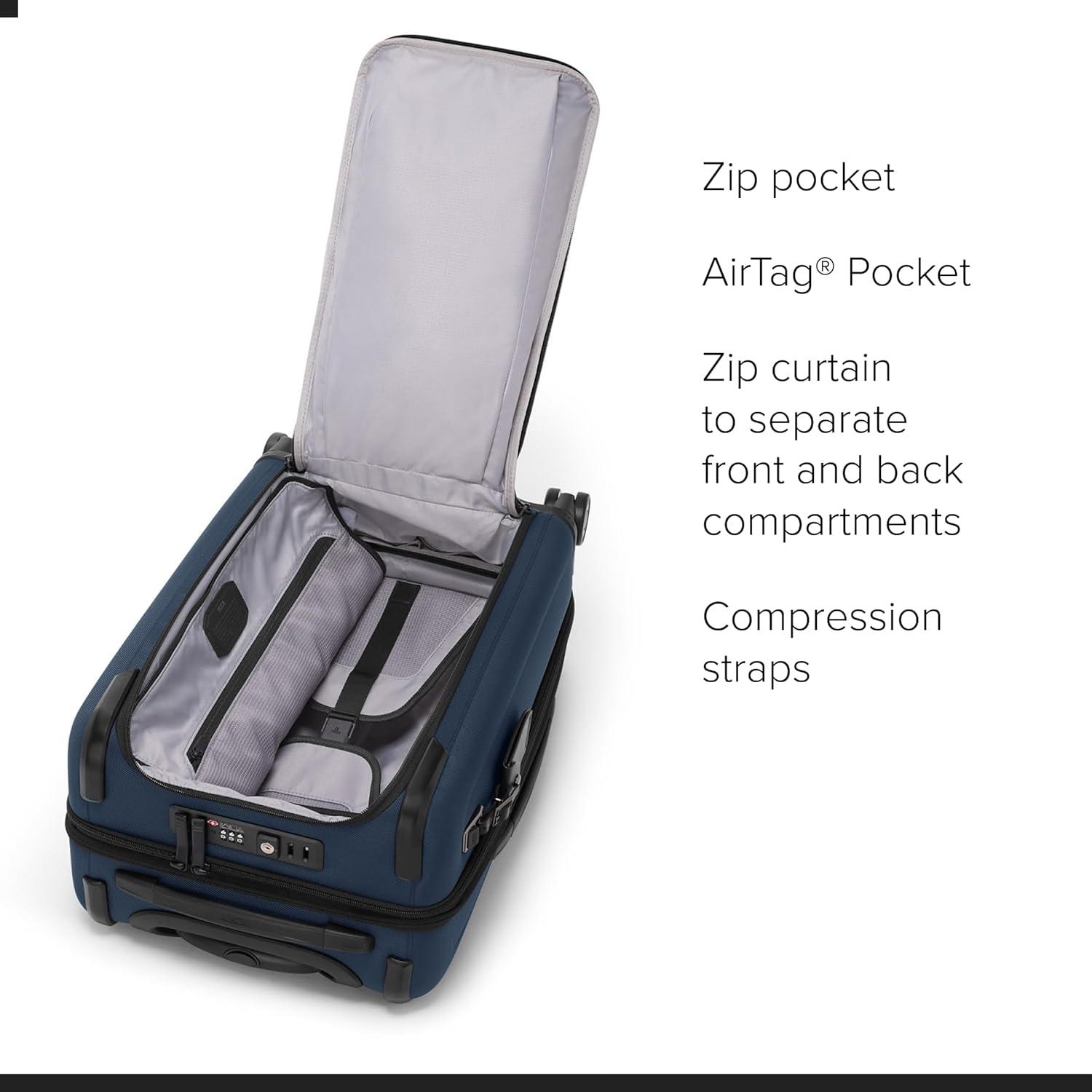 imageTUMI Alpha Dual Access 4Wheeled CarryOn Expandable Durable and Lightweight Luggage Navy