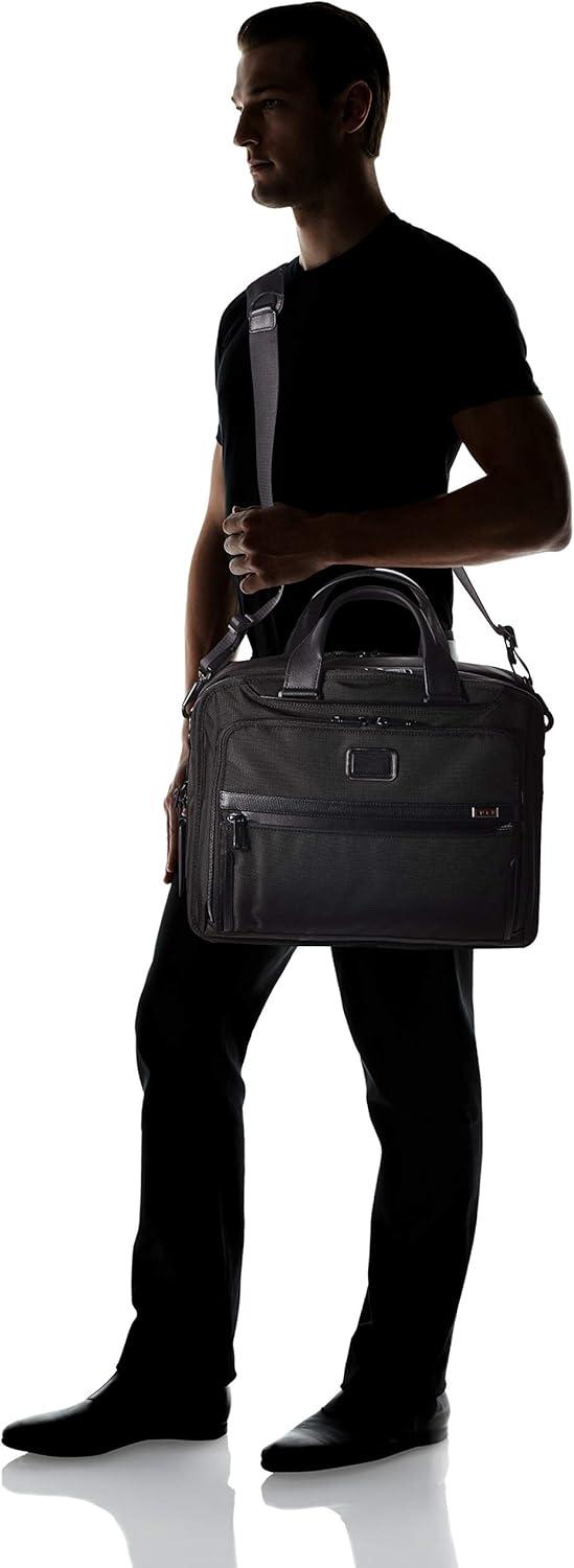 imageTUMI Alpha Organizer Brief Laptop Briefcase for Commute or Travel Fits Up to 15 Laptop Removable Shoulder Strap for Commute or Travel Fits Up to 15 Laptop Removable Shoulder StrapBlack