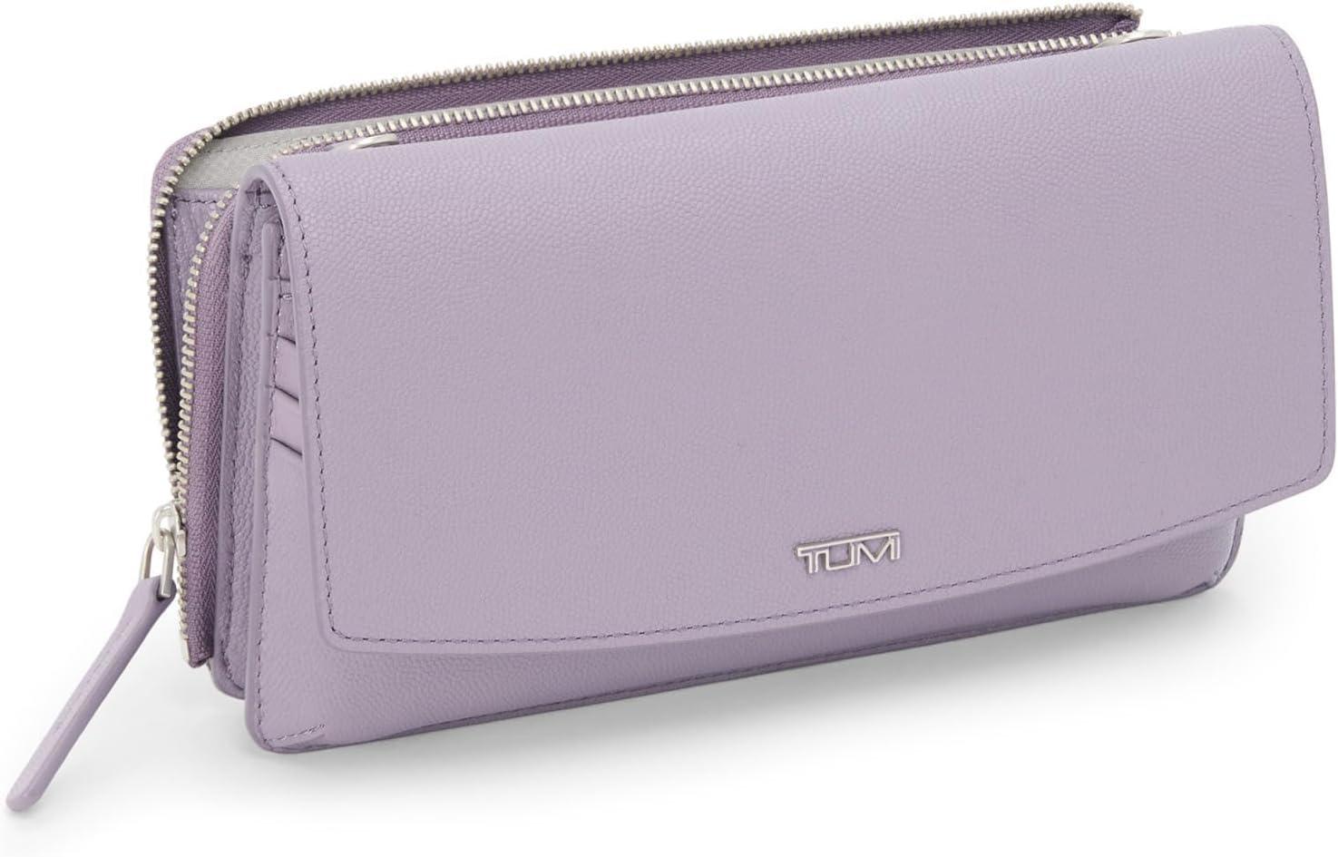 imageTUMI Belden Crossbody Wallet Bag Multipurpose Leather Travel Wallet With Pockets amp Card Holder 45 x 80 x 13 GoldLavender