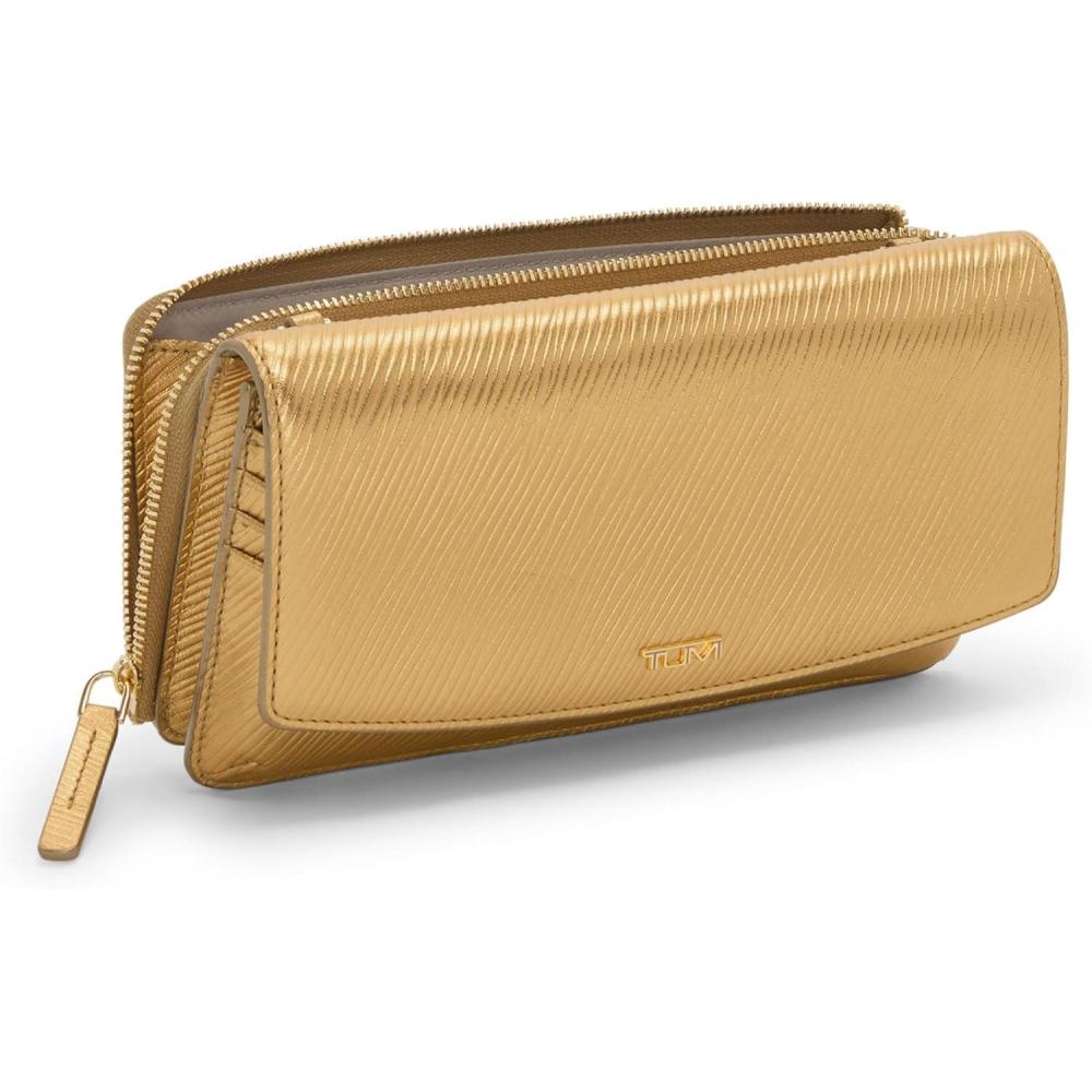 imageTUMI  Belden Crossbody Wallet Bag  Multipurpose Leather Travel Wallet  With Pockets amp Card Holder  45 x 80 x 13  GoldGold