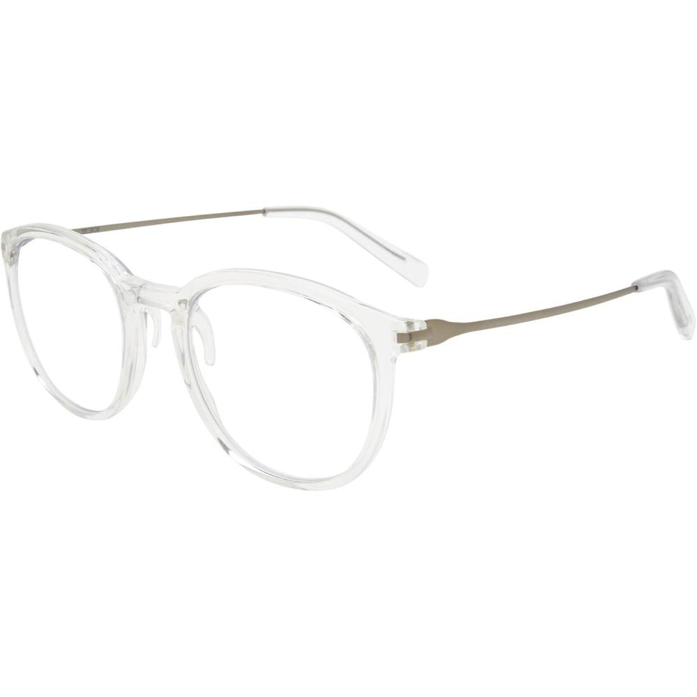 imageTUMI  VTU801 Unisex Reading Glasses  Blue Light Blocking Eyeglasses for Men amp Women  Stylish Round Shape Eyewear  15mm  Crystal Navy